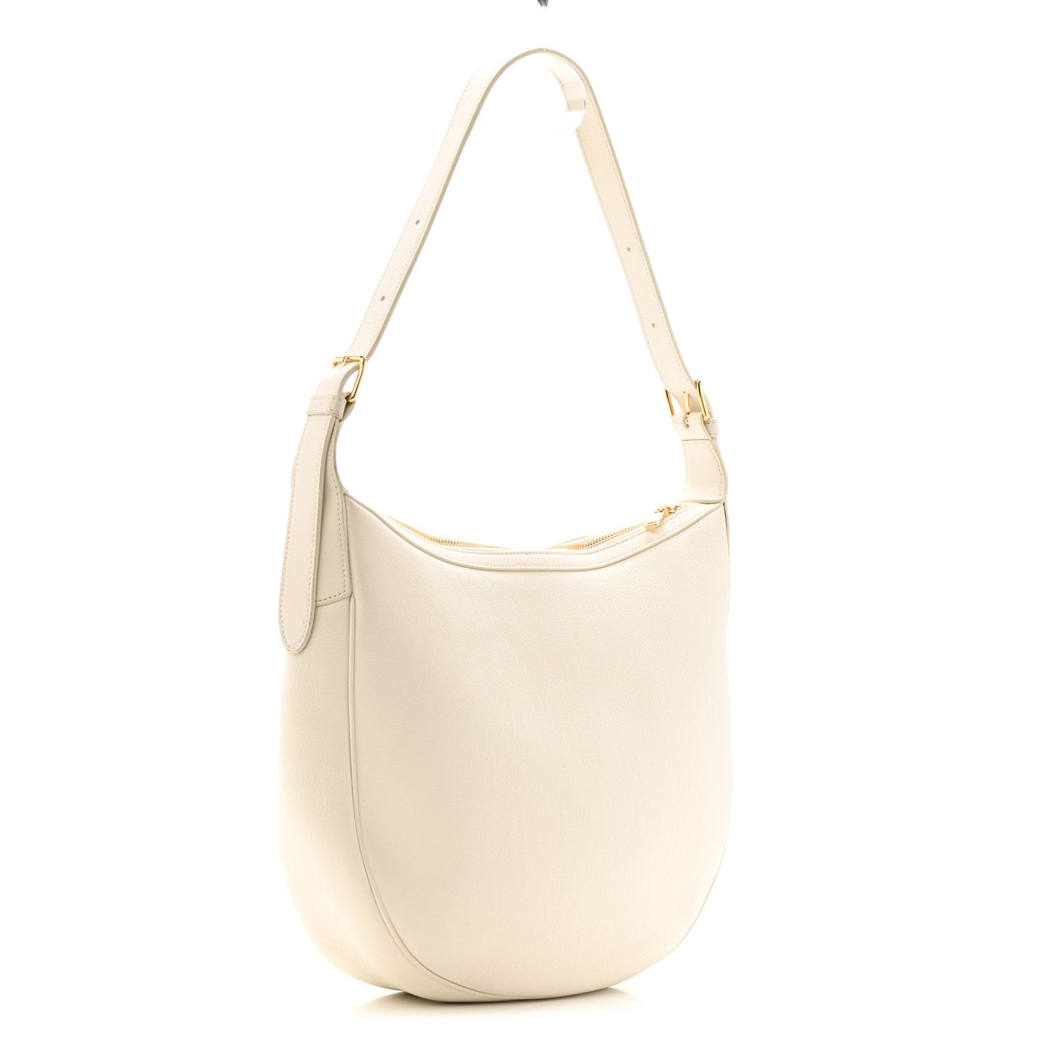 Supple Calfskin Cuir Triomphe Heloise Shoulder Bag White