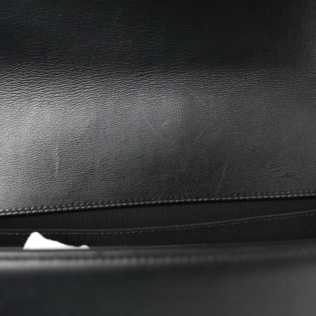 Lambskin Quilted Medium Boy Flap Black