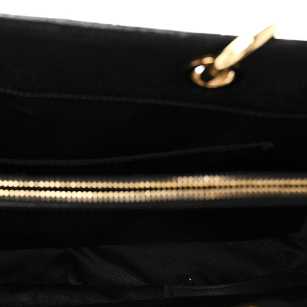 Caviar Quilted Grand Shopping Tote GST Black