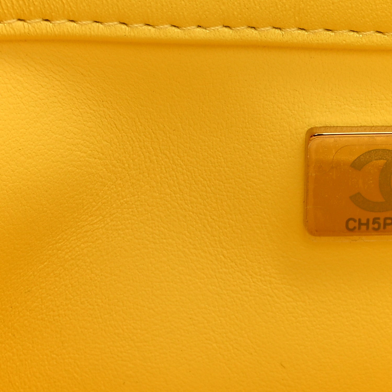 Iridescent Lambskin Quilted Mini Rectangular Pearl Crush Flap Yellow