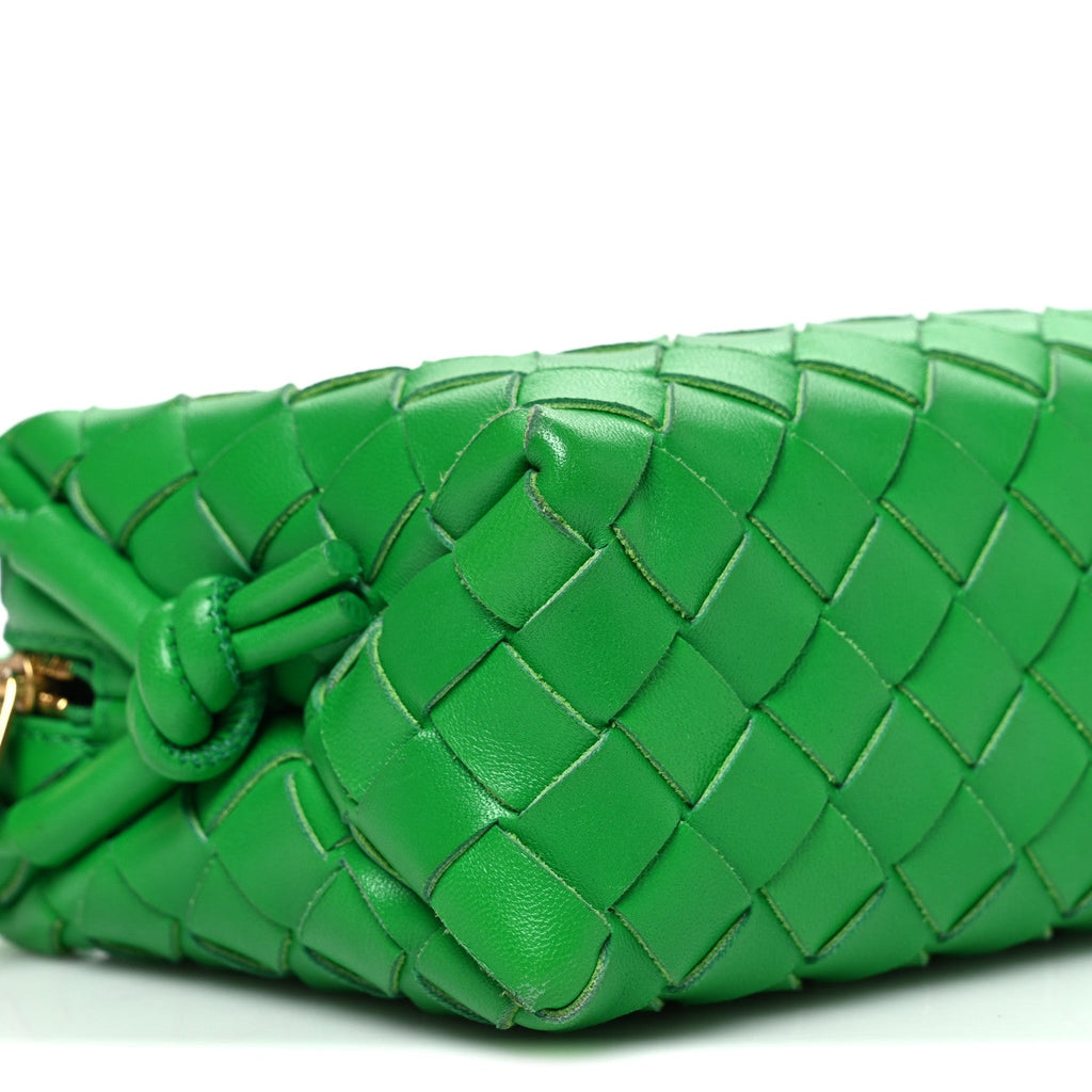 Nappa Intrecciato Mini Loop Camera Bag Parakeet
