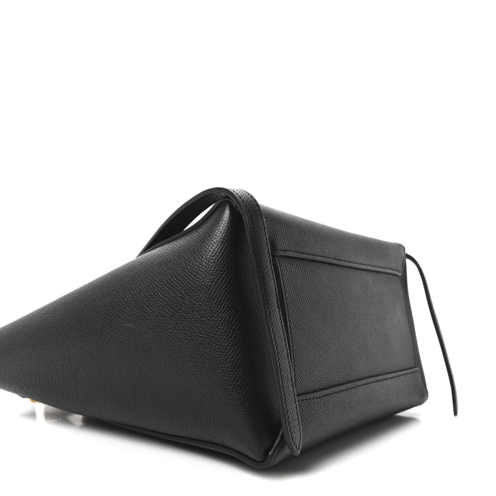 Grained Calfskin Micro Belt Bag Black