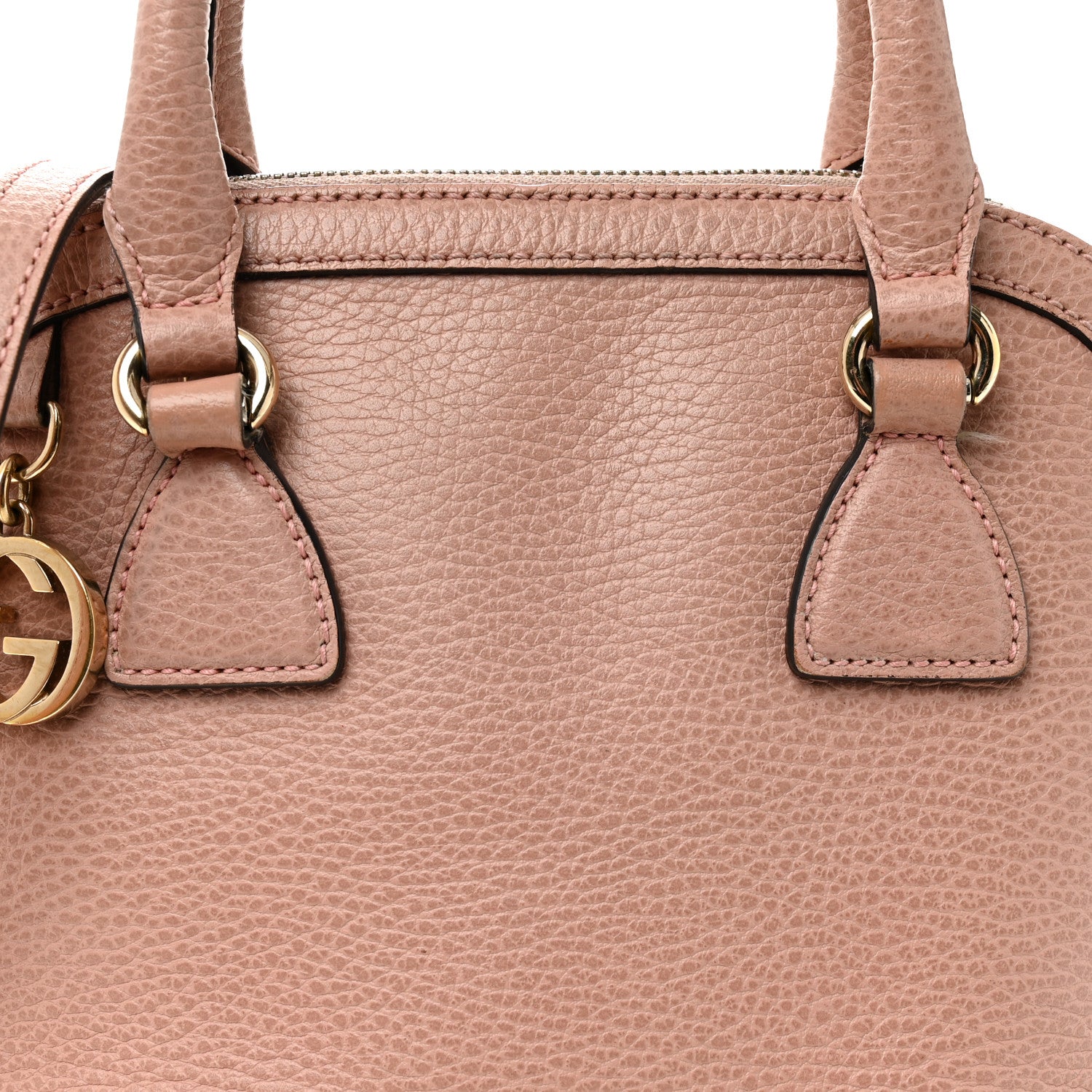 Dollar Calfskin Small GG Charm Dome Bag Soft Pink