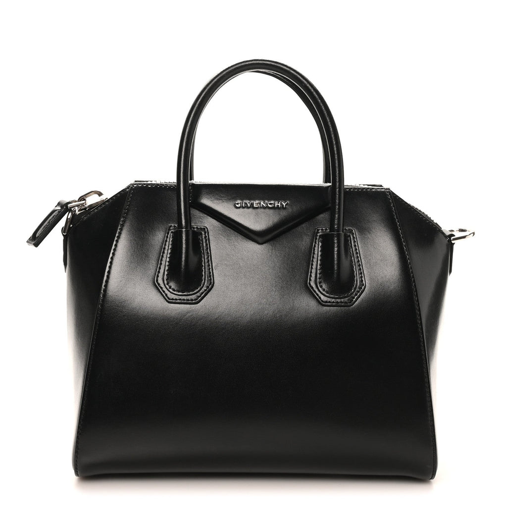Shiny Lord Calfskin Small Antigona Black