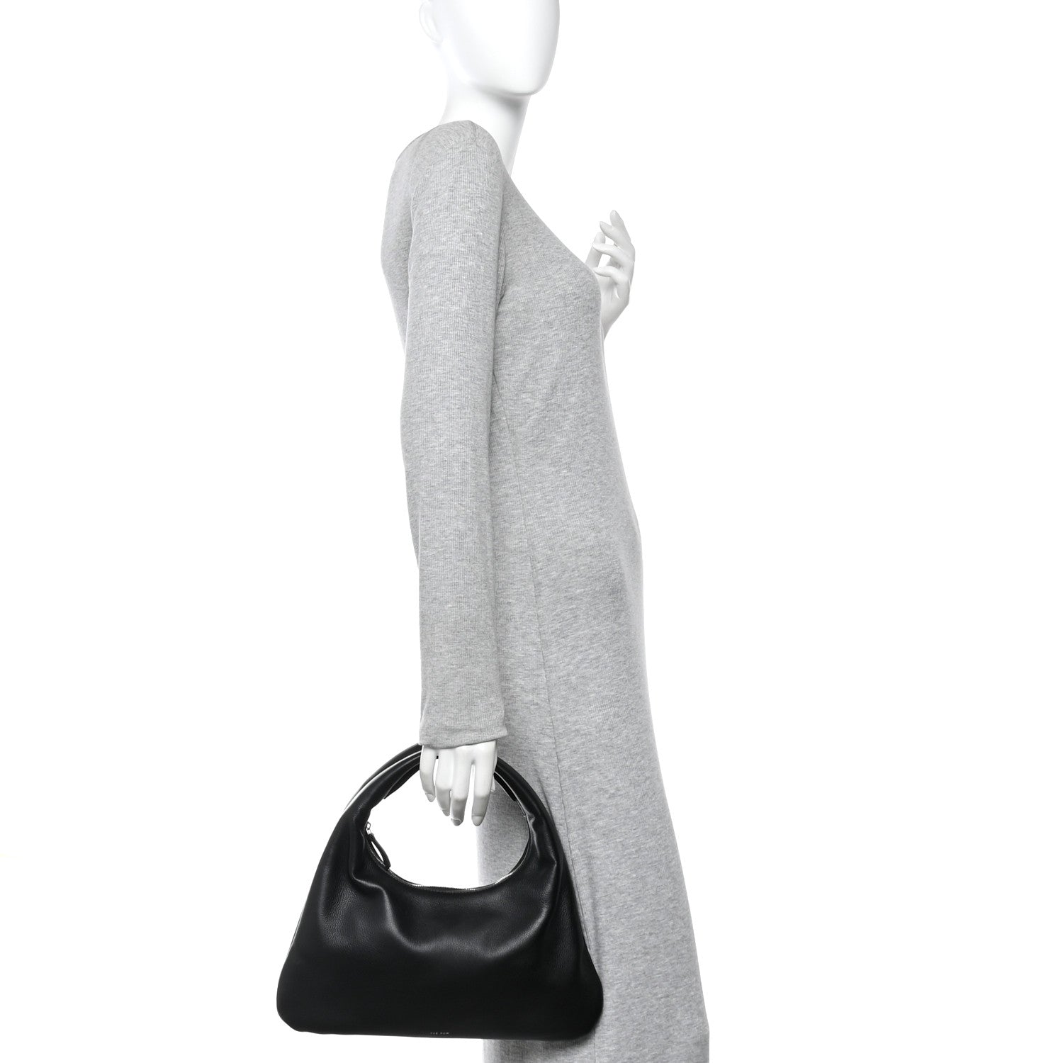 Grained Calfskin Small Everyday Shoulder Bag Black