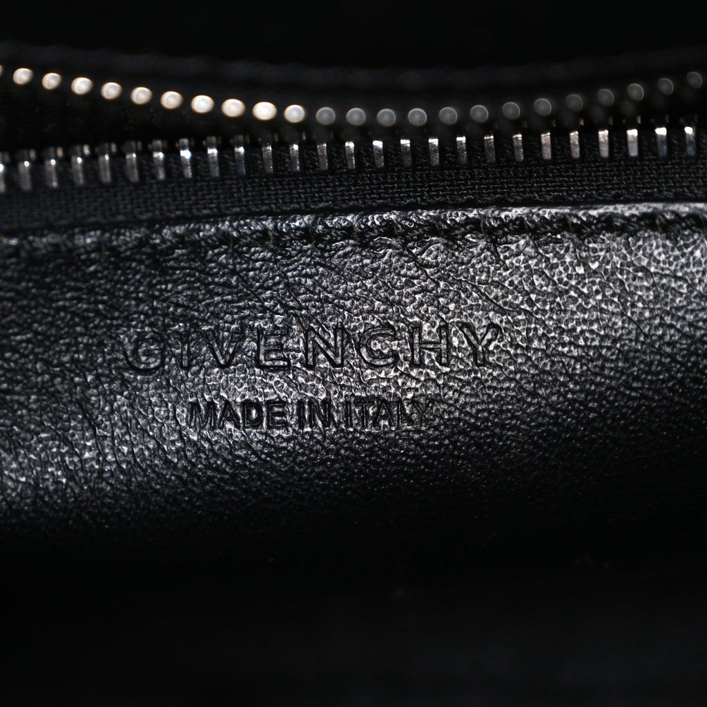 Grained Calfskin Small Horizon Satchel Black