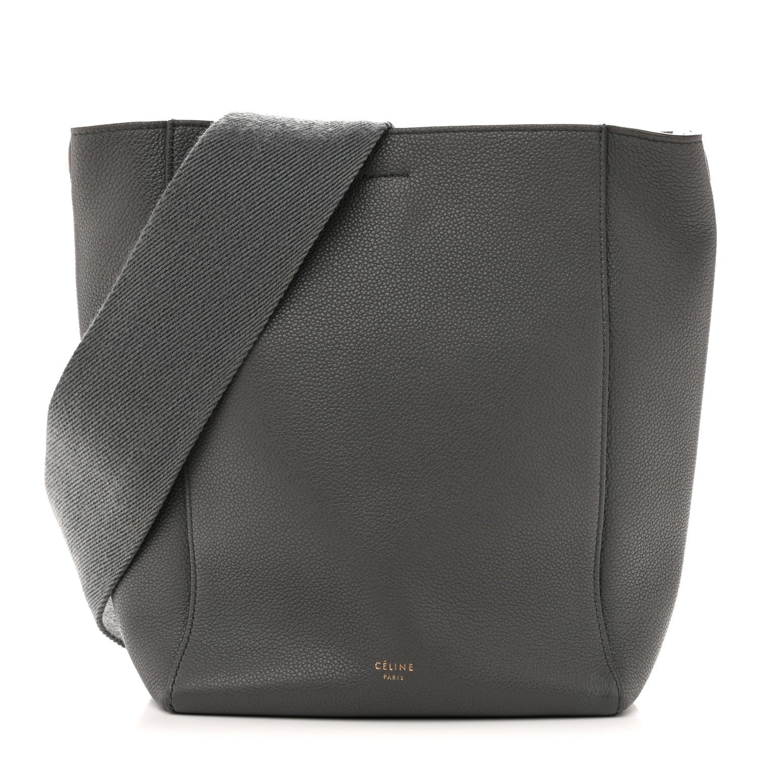 Soft Grained Calfskin Small Sangle Bucket Bag Kohl