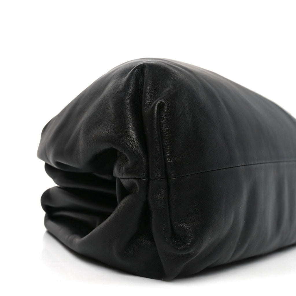 Smooth Butter Calf The Pouch Oversized Clutch Black