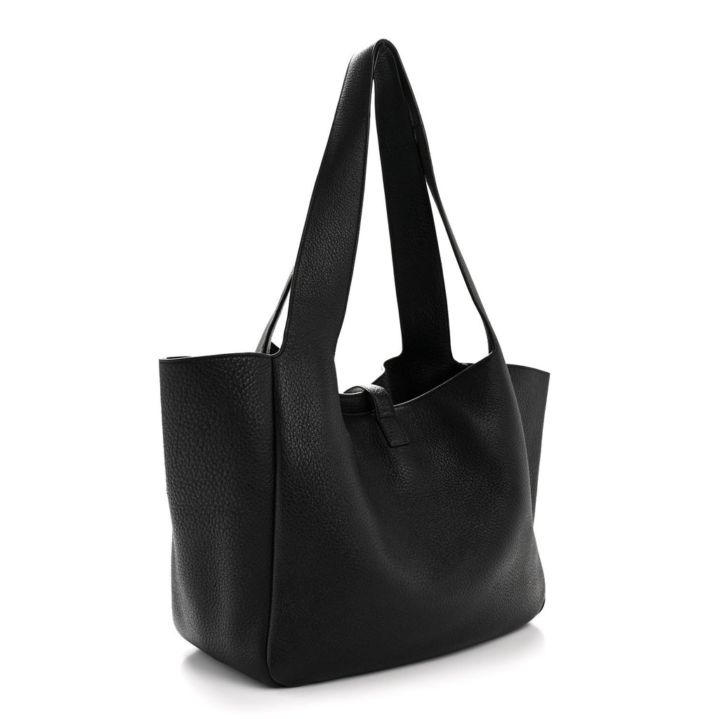Grained Deerskin Bea Tote Black