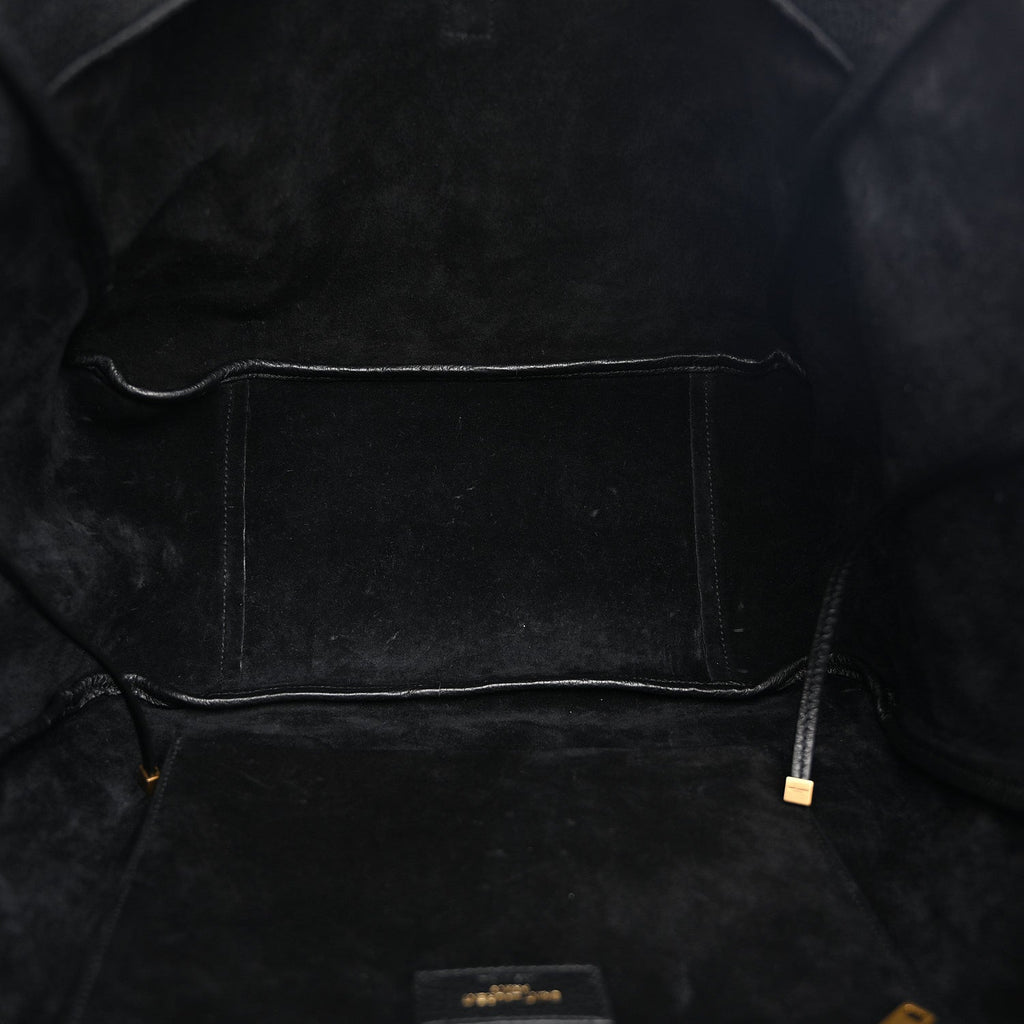 Grained Deerskin Bea Tote Black