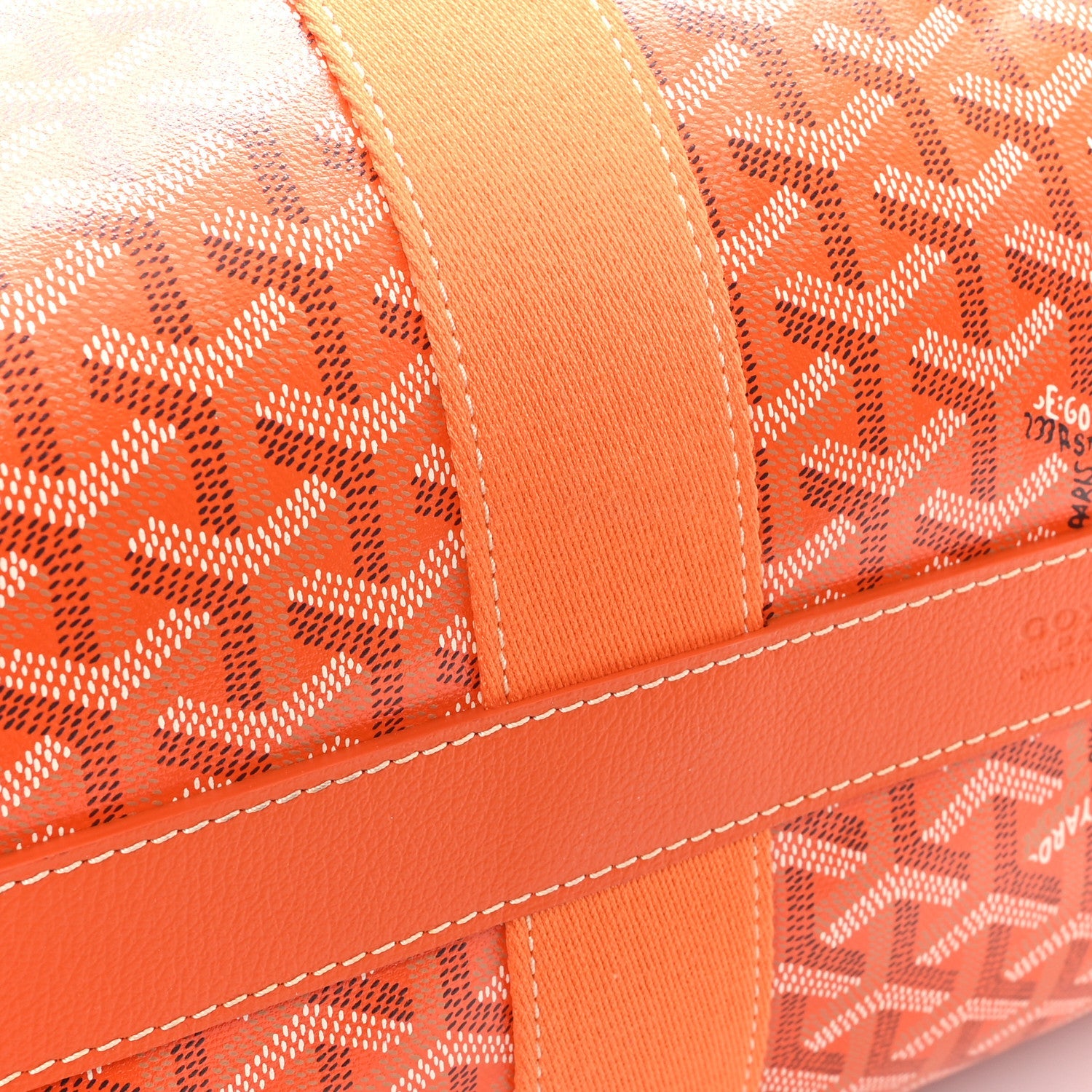 Goyardine Barrel 40 Sports Bag Orange