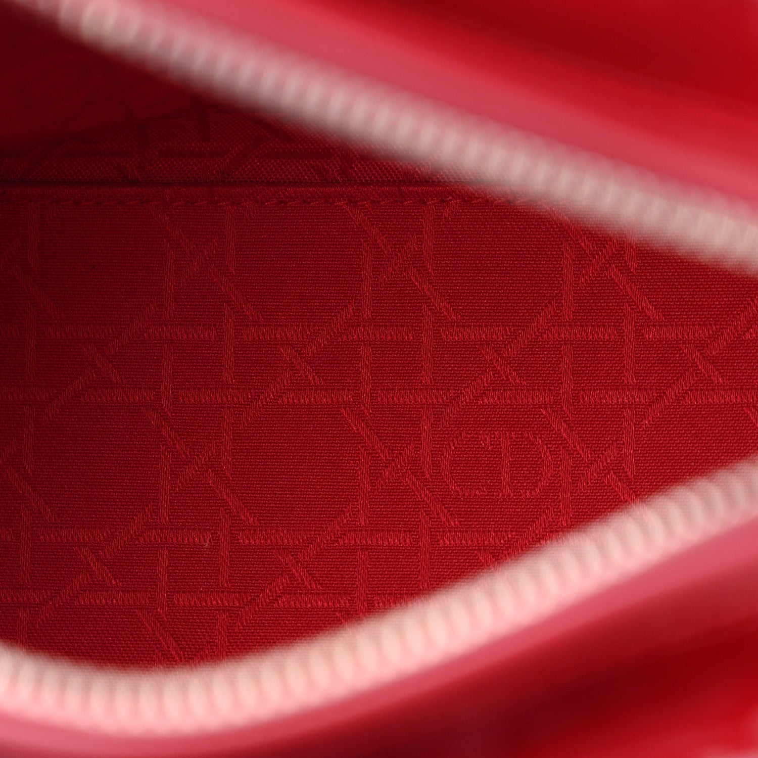 Patent Cannage Medium Lady Dior Red