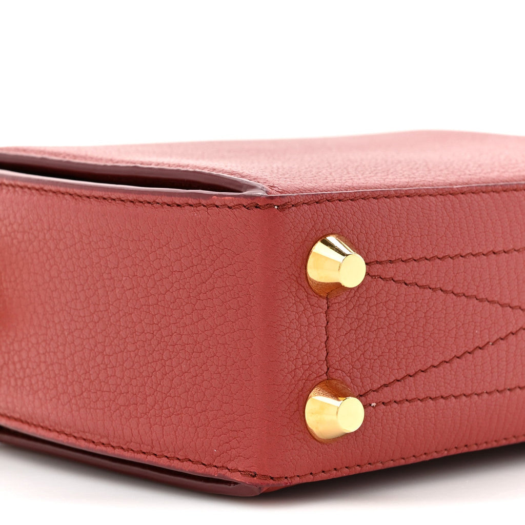 Silky Amish Grained Box Shoulder Bag 16 Lacquered Red