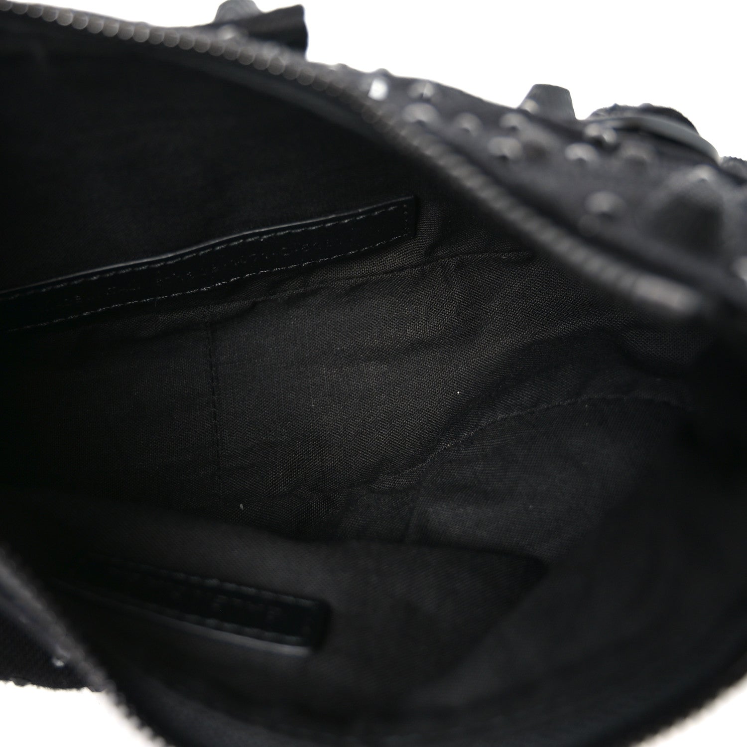 Denim Embellished Le Cagole Shoulder Bag XS Black