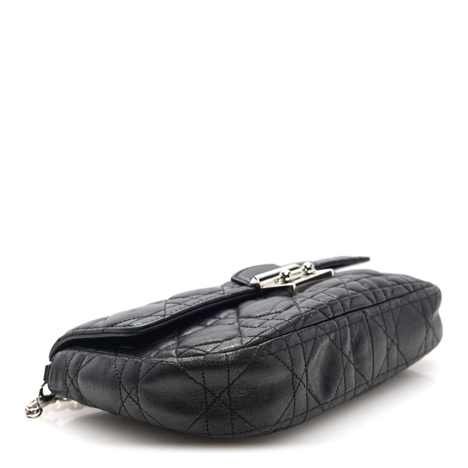 Lambskin Cannage Miss Dior Promenade Pouch Black