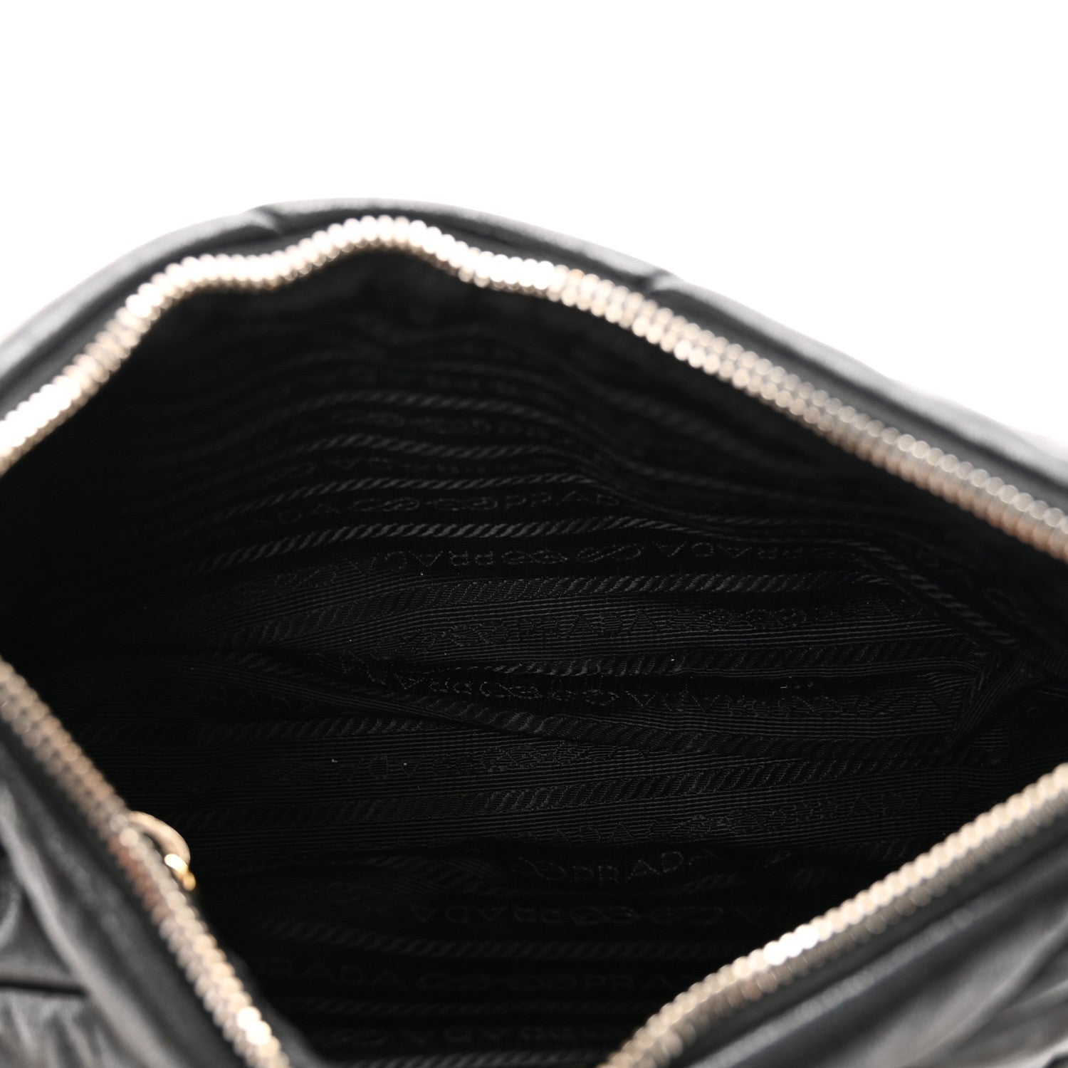 Nappa Re-Nylon Triangle Quilted Patchwork System Shoulder Bag Black