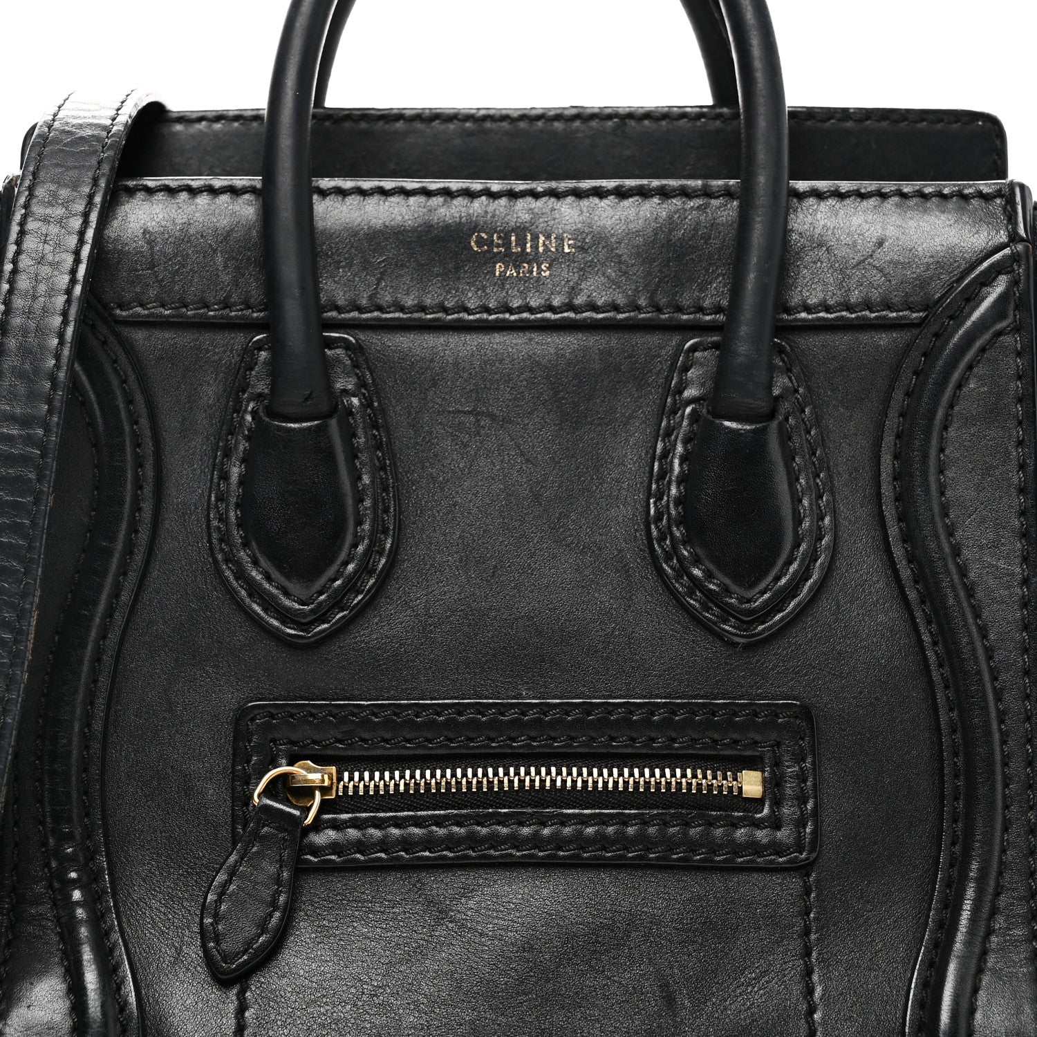 Smooth Calfskin Nano Luggage Black