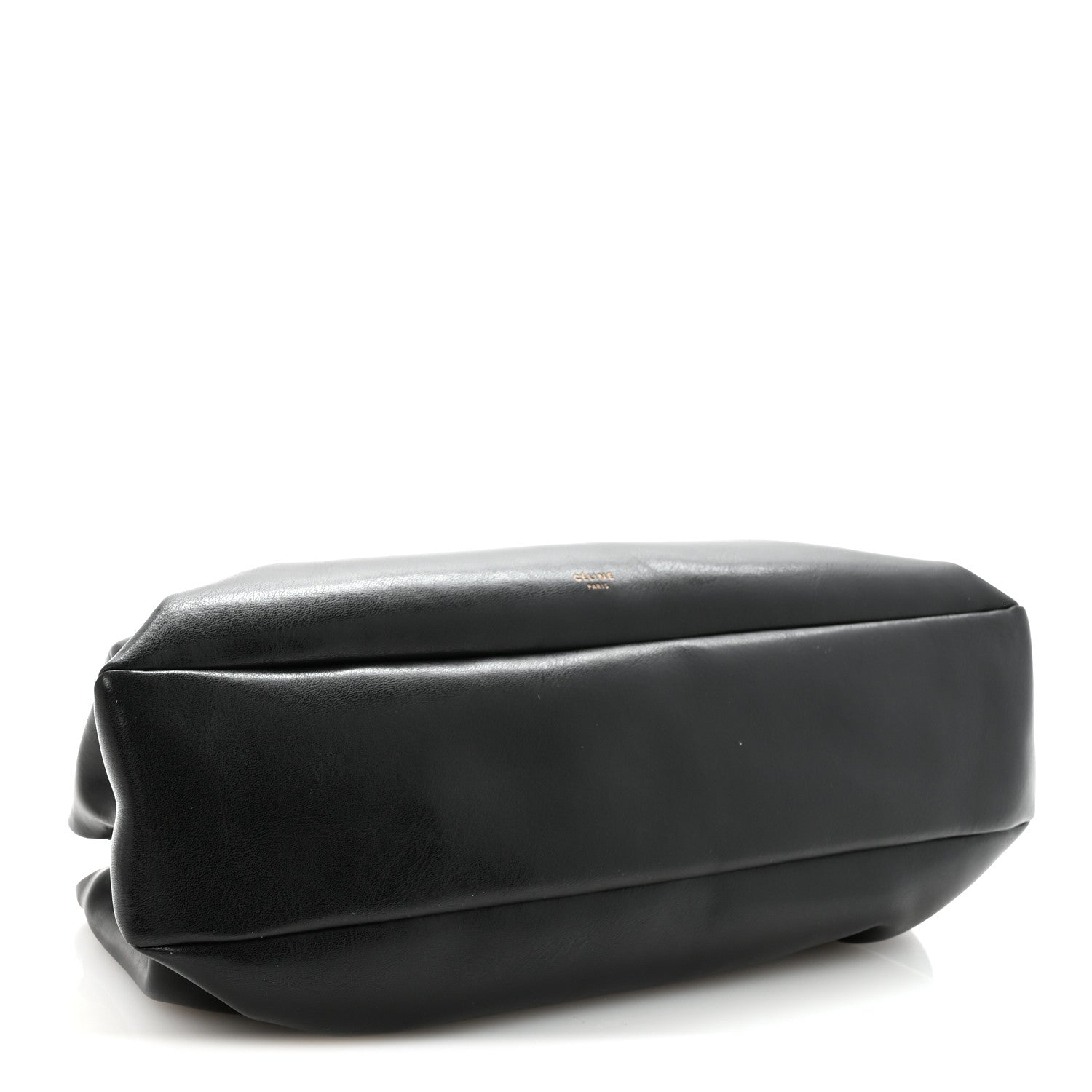 Smooth Calfskin Eyelet Small Top Handle Bag Black