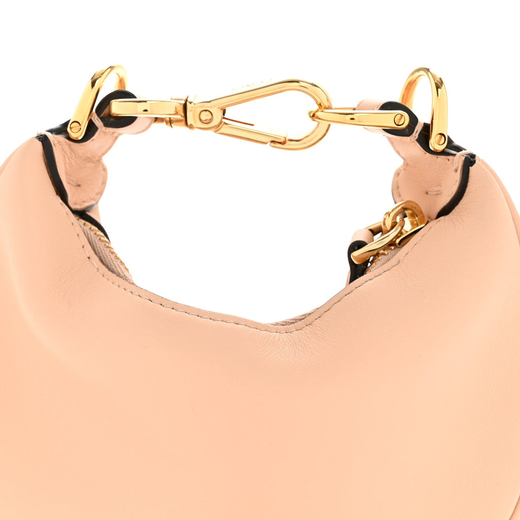 Vitello Grace Matte Nano Fendigraphy Hobo Charm Light Rose
