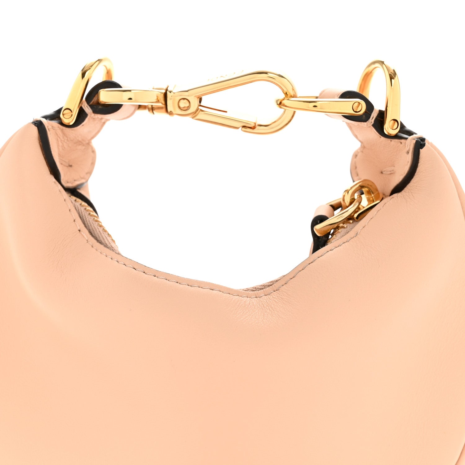 Vitello Grace Matte Nano Fendigraphy Hobo Charm Light Rose