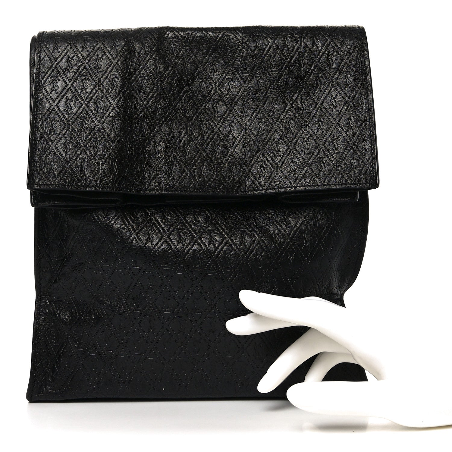 Calfskin Monogram Deli Paper Bag Vintage Black