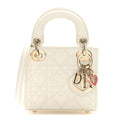 Calfskin Cannage Dioramour Micro Lady Dior Dior White