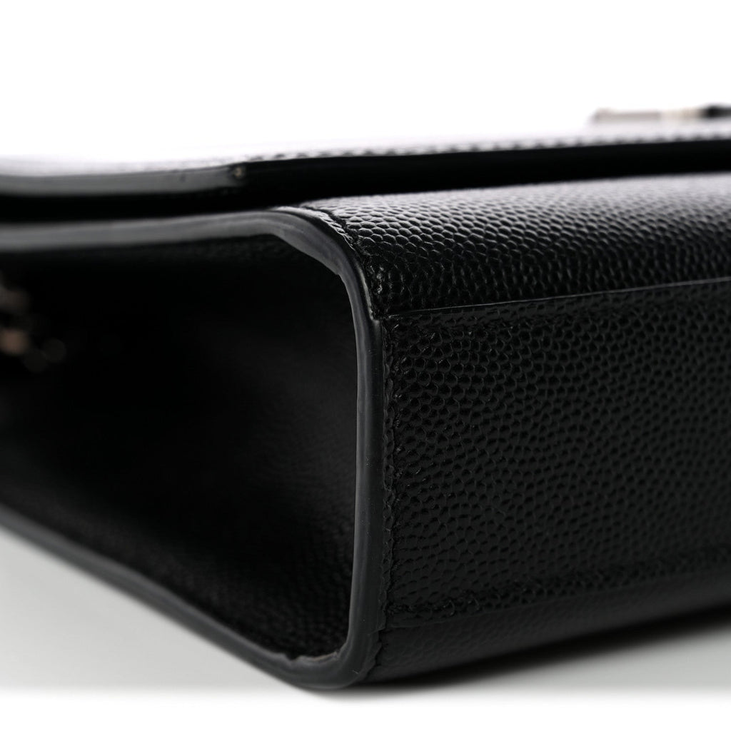 Grain De Poudre Medium Classic Monogram Kate Satchel Black