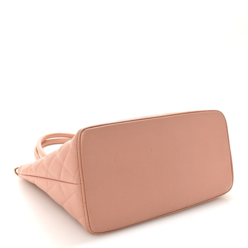 Caviar Quilted Medallion Tote Light Pink