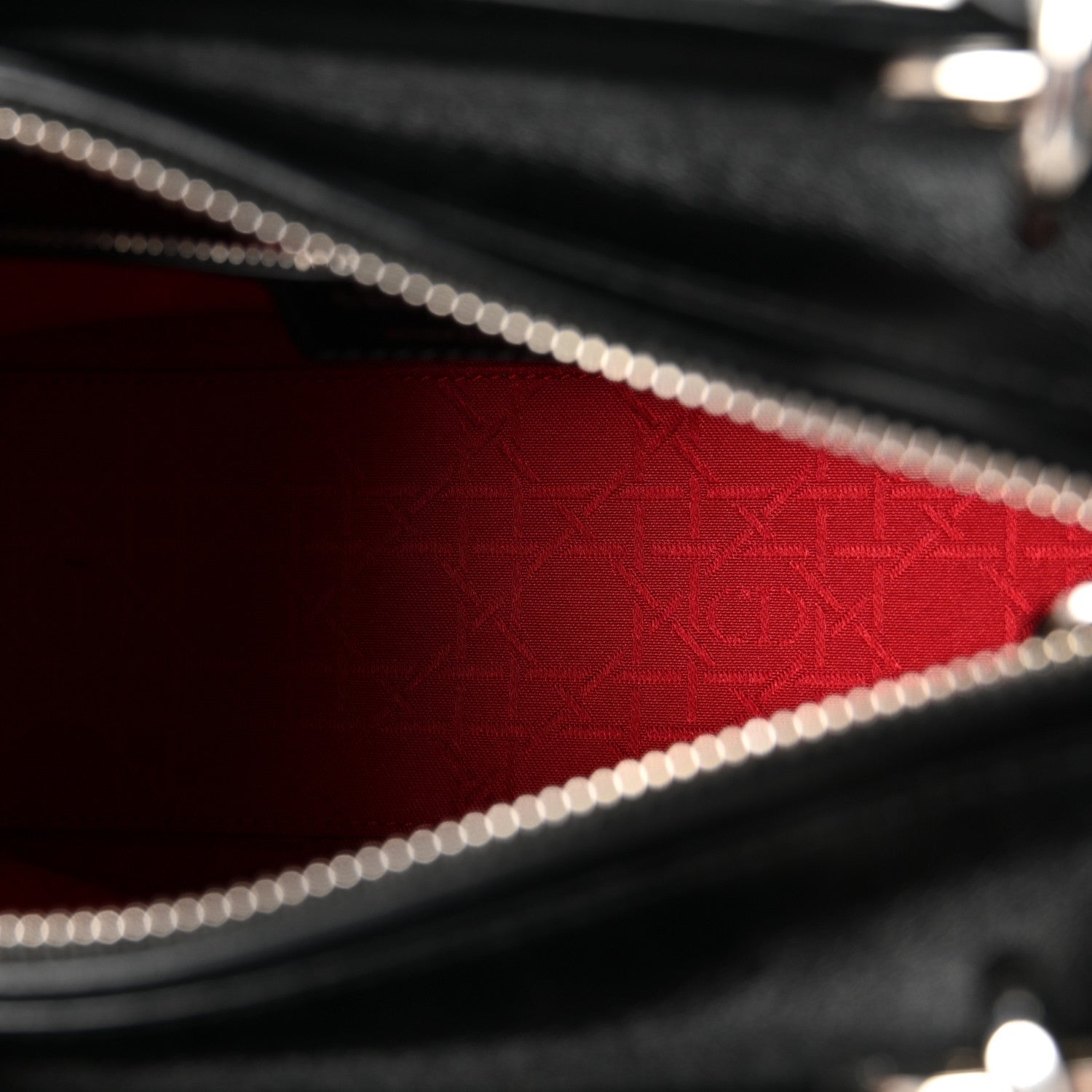 Lambskin Cannage Medium Lady Dior Black