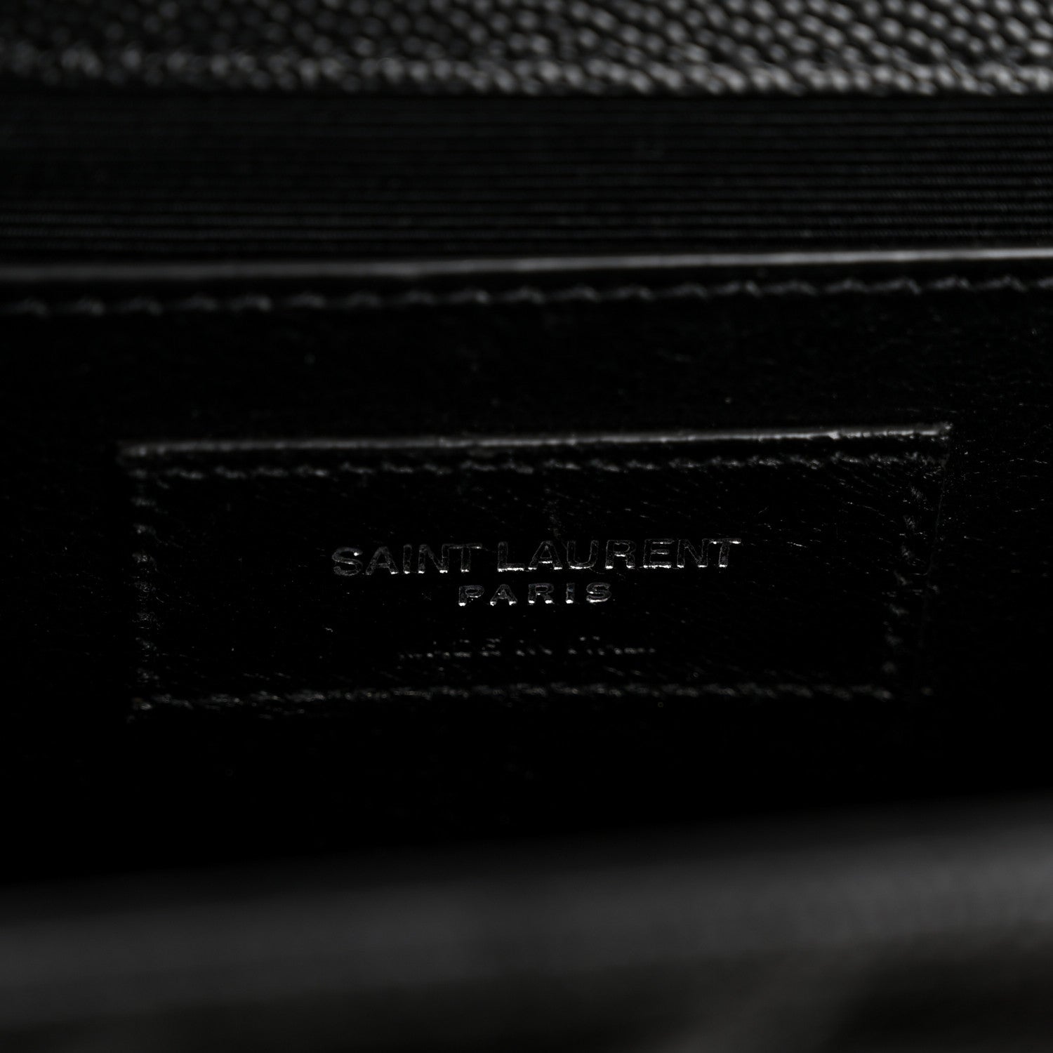 Grain De Poudre Textured Mixed Matelasse Triquilt Medium Monogram Satchel Black