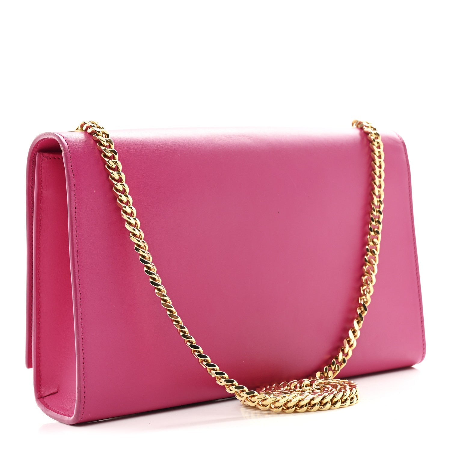 Smooth Calfskin Medium Classic Monogram Kate Tassel Satchel Fuchsia