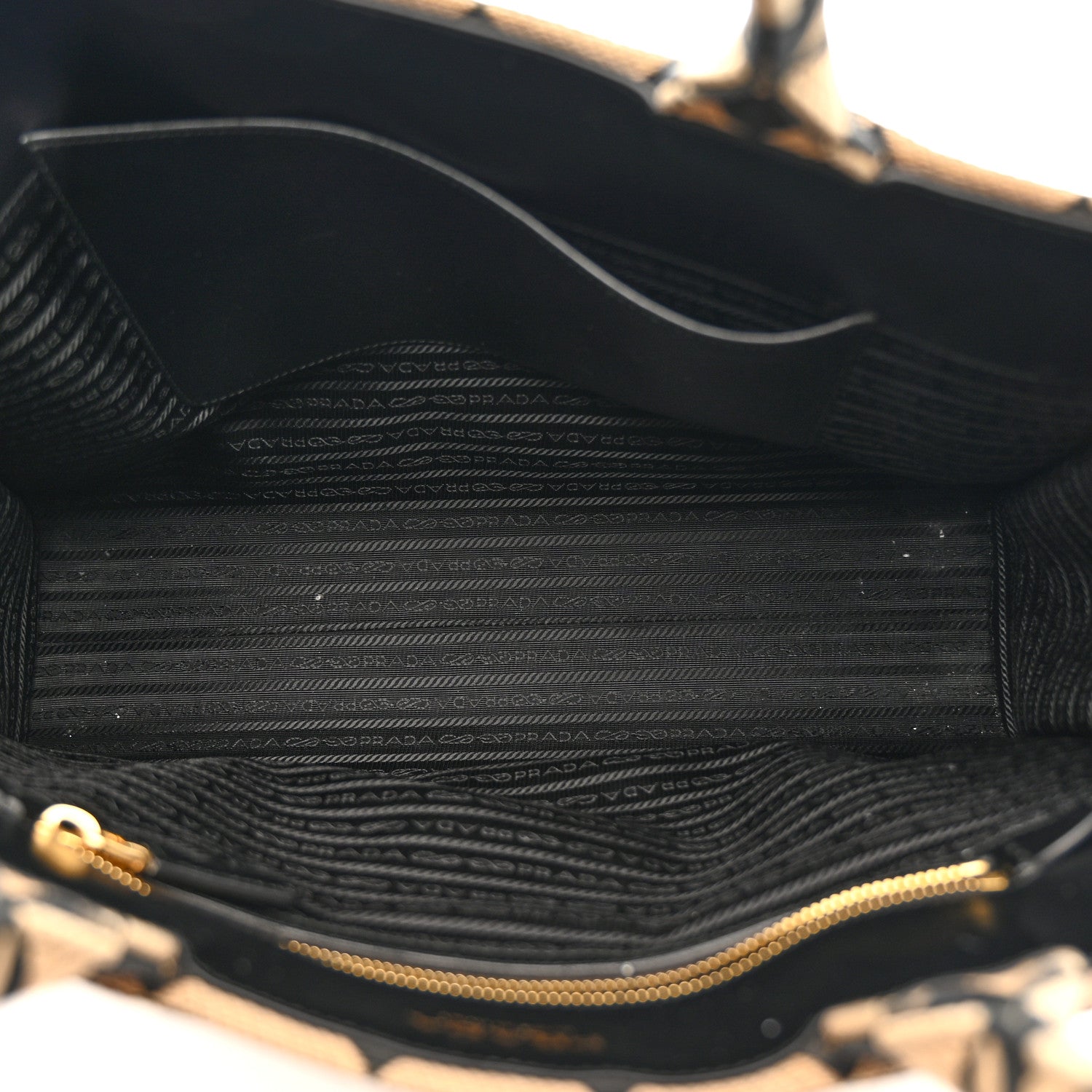 Jacquard Saffiano Triangolo Symbole Embroidered Large Tote Black Corda