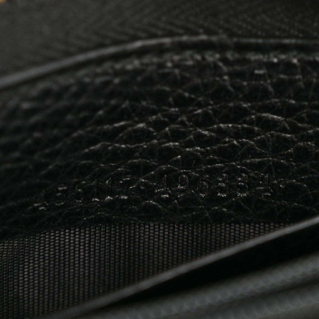 Dollar Calfskin GG Marmont Zip Around Wallet Black