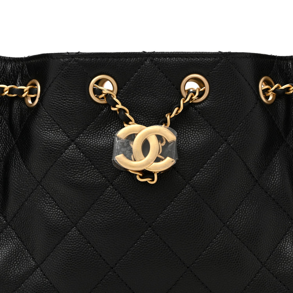 Caviar Quilted Mini Chanel 25 Handbag Black