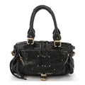 Calfskin Medium Paddington Capsule Satchel Bleu Nuit