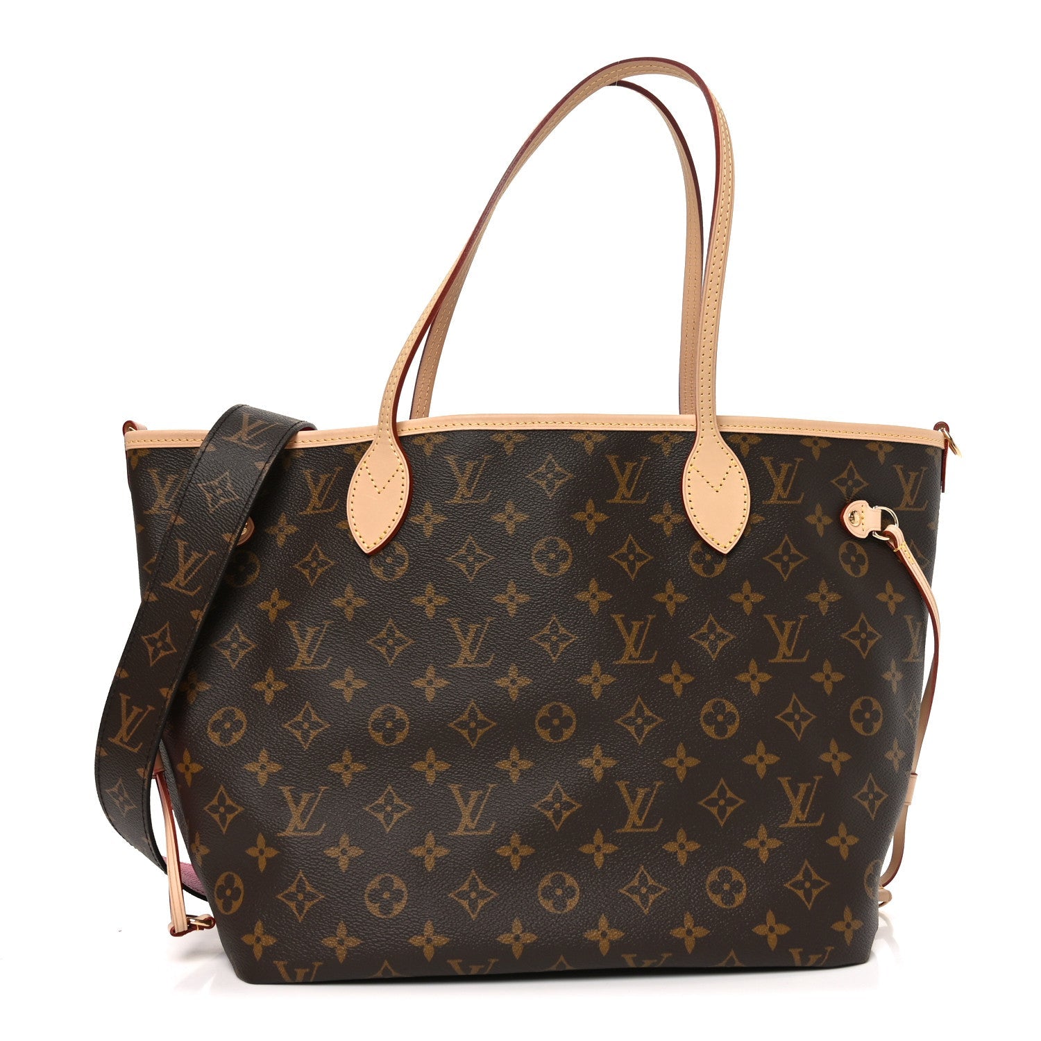 Monogram Inside Out Neverfull Bandouliere MM Rose Pondichery