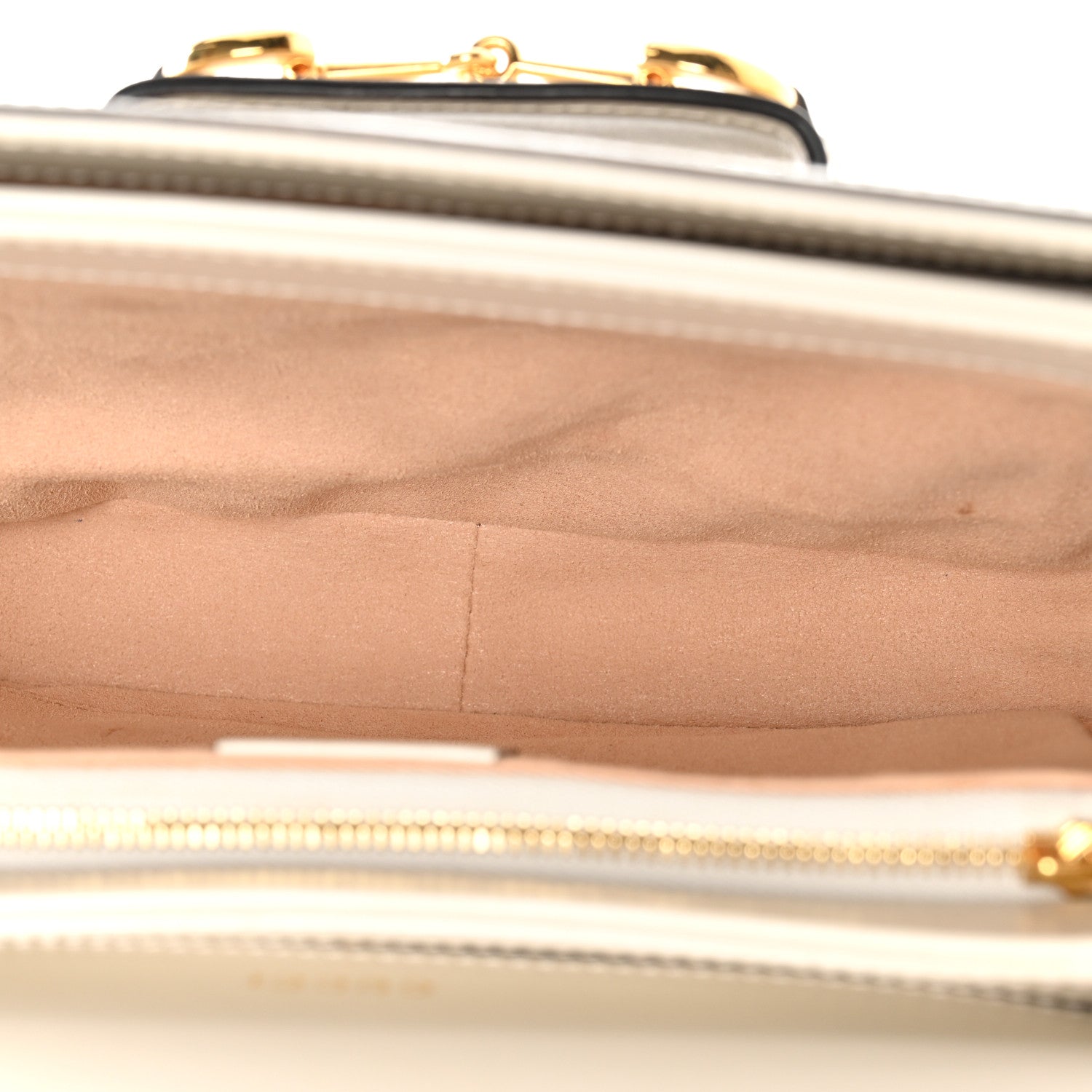 GG Supreme Monogram Horsebit 1955 Shoulder Bag Beige Mystic White