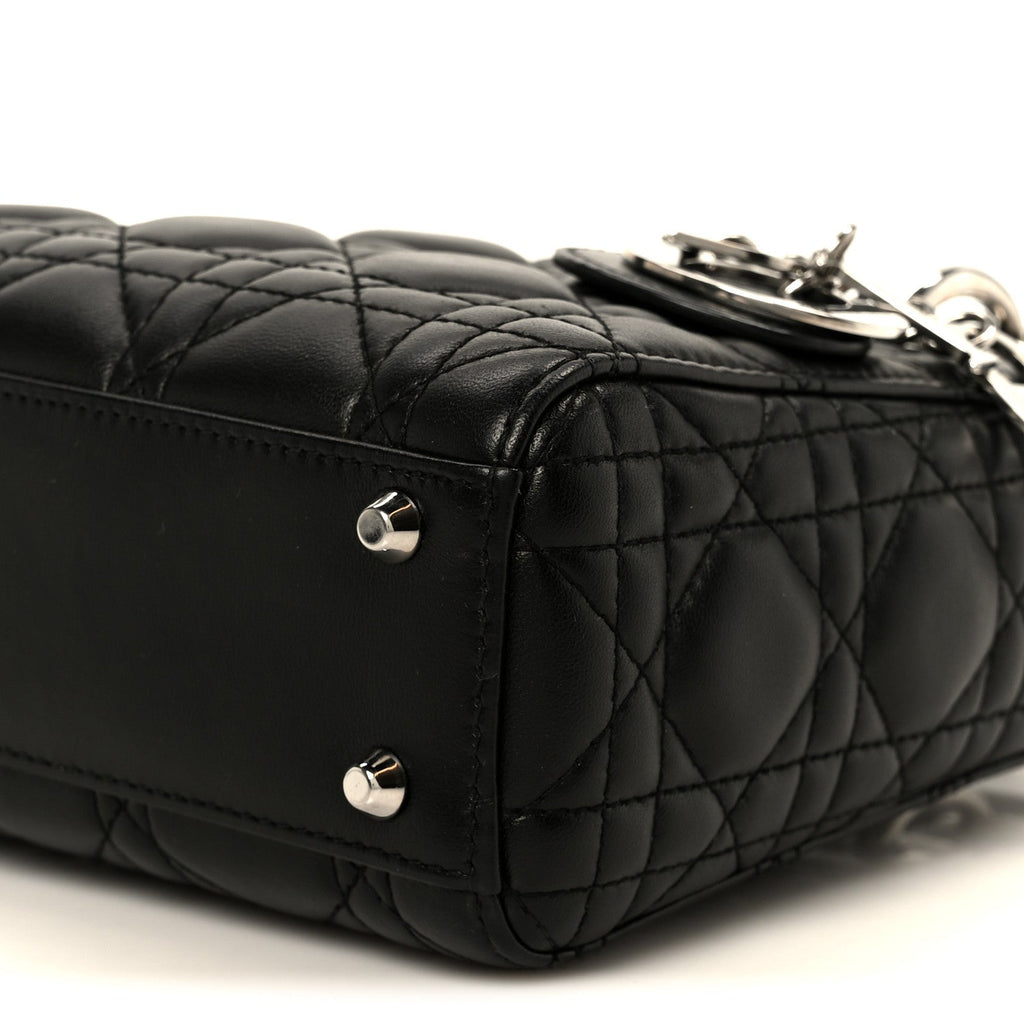 Lambskin Cannage Mini Lady Dior Black
