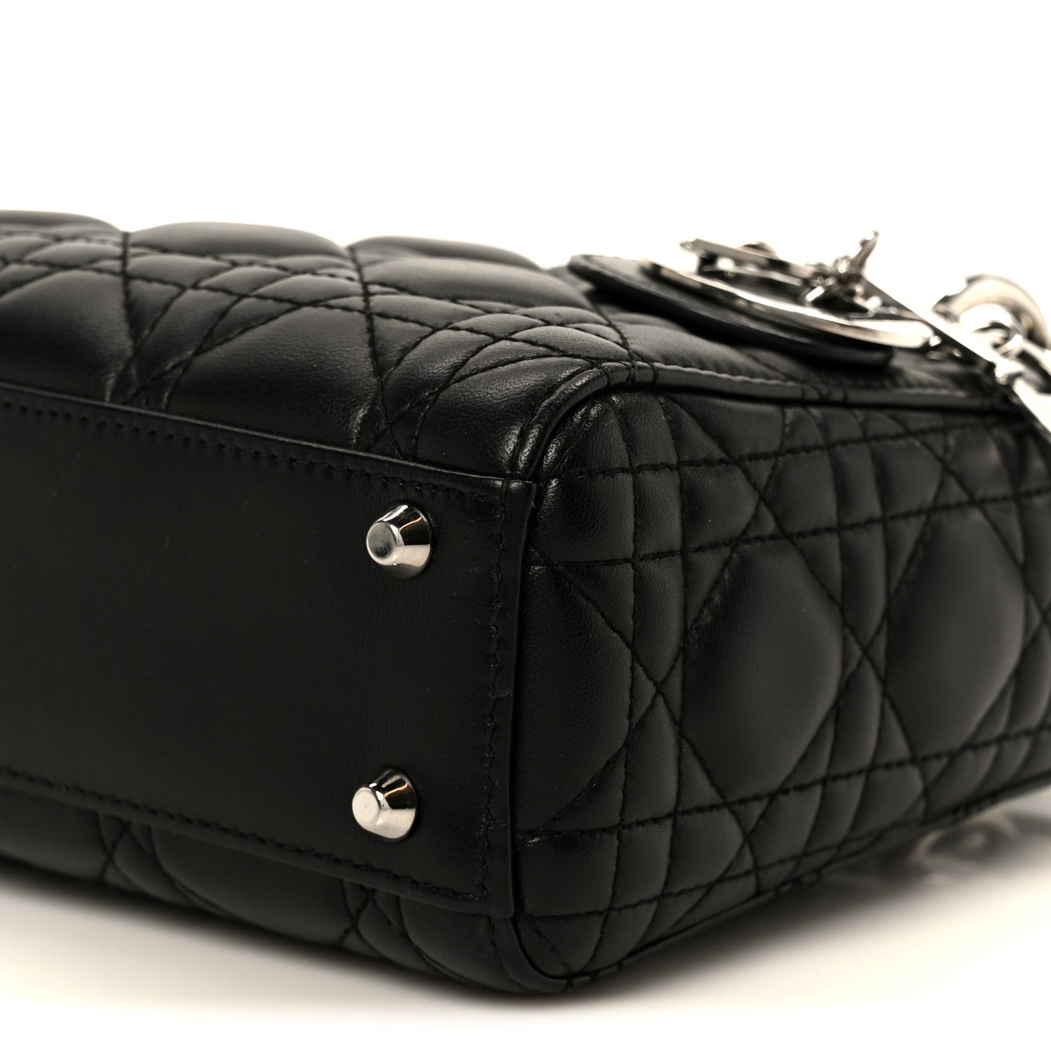 Lambskin Cannage Mini Lady Dior Black