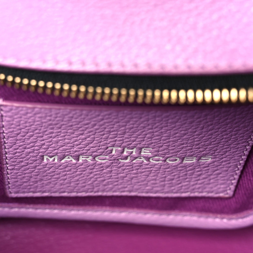 Grained Calfskin Small The Tote Bag Regal Orchid