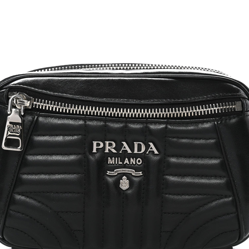Soft Calfskin Diagramme Belt Bag Black