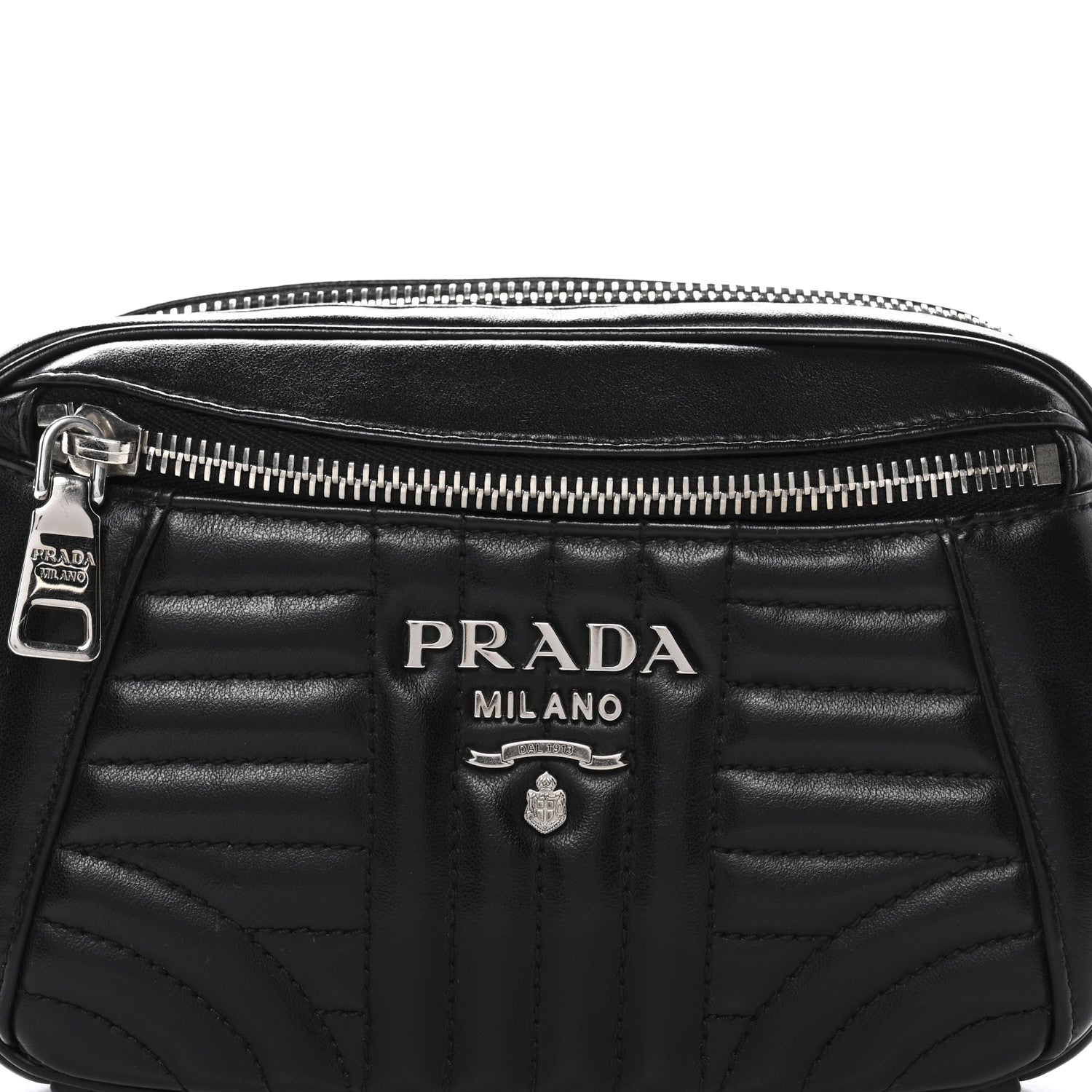 Soft Calfskin Diagramme Belt Bag Black