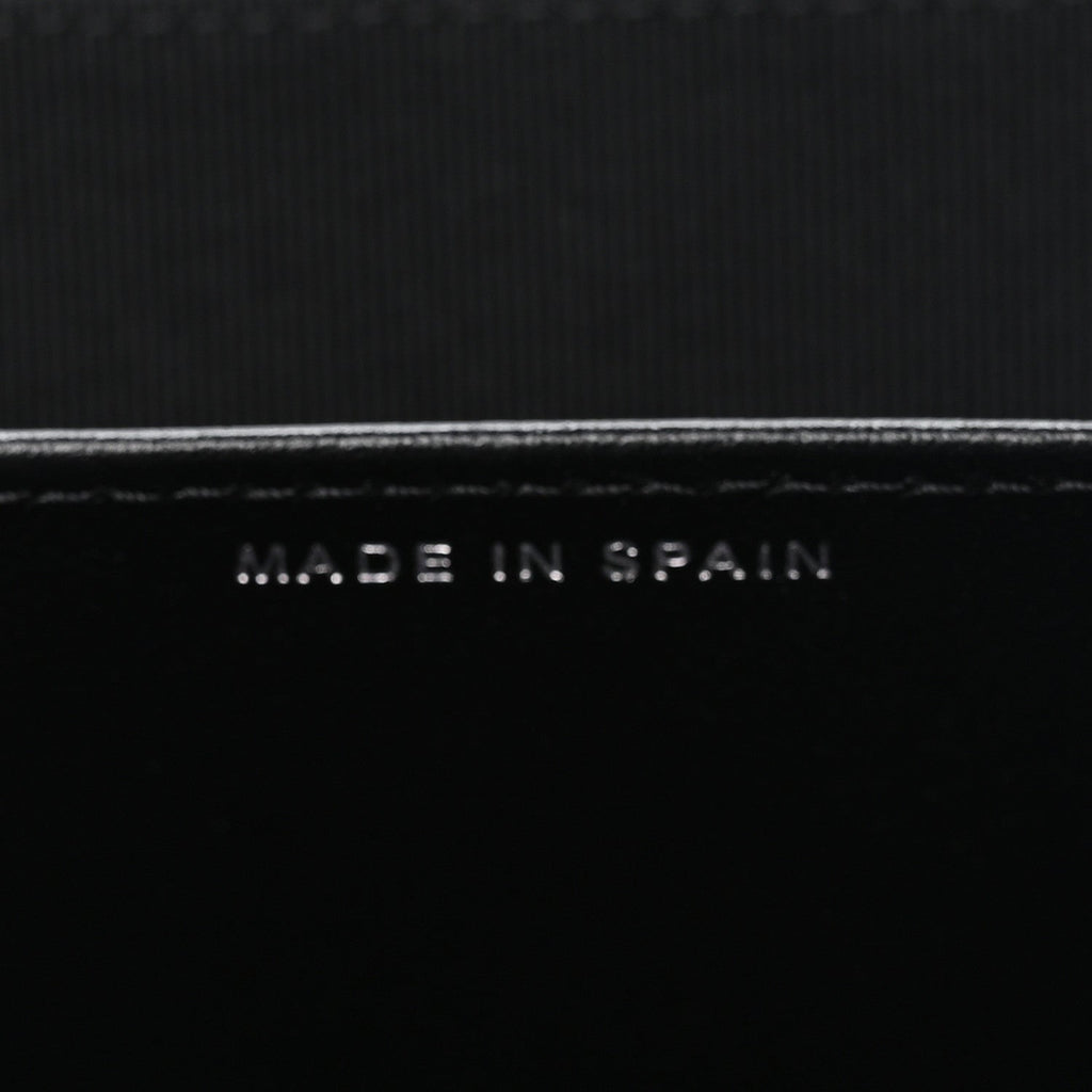 Lambskin Quilted Flap Baguette Crystal  Holder Wallet Black