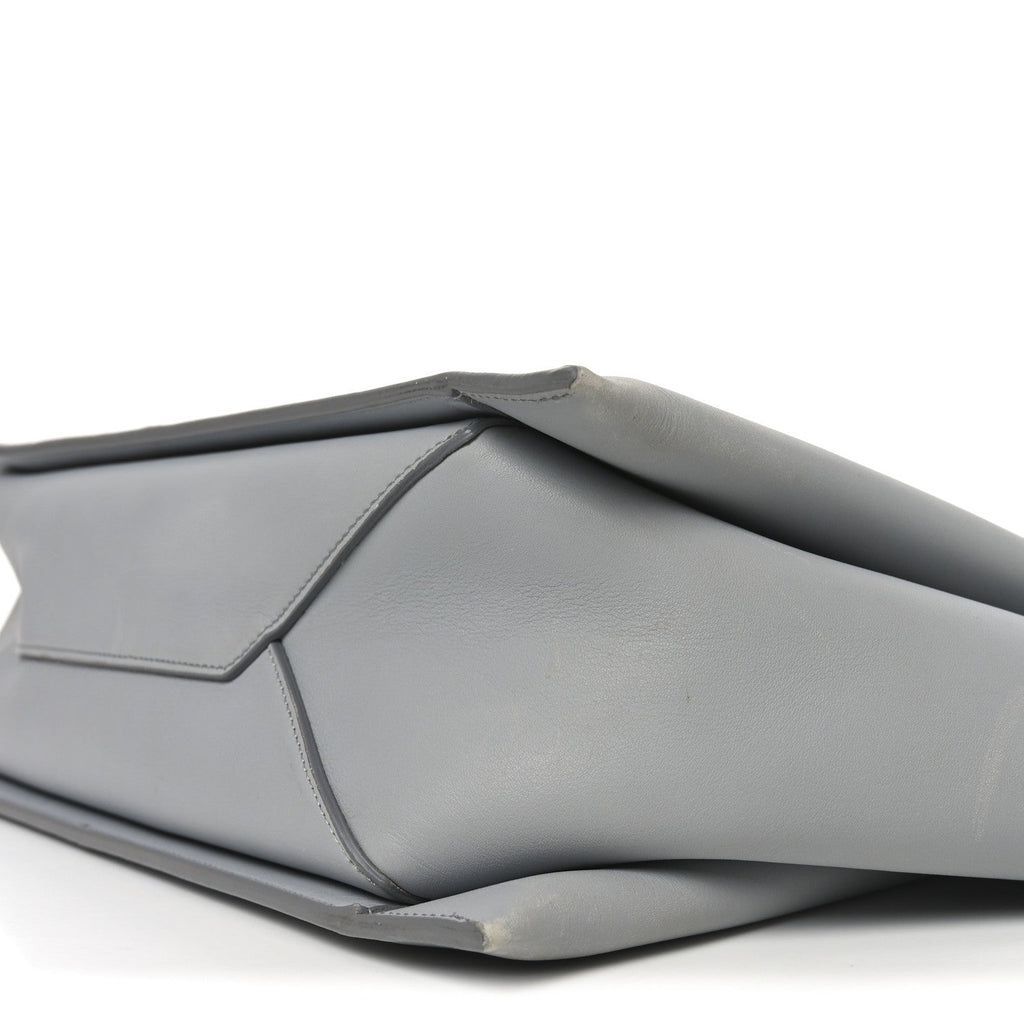 Smooth Calfskin Medium Tri-Fold Bag Pearl Grey