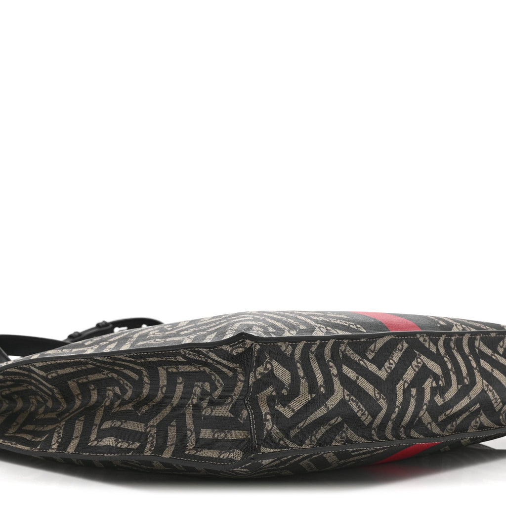 GG Supreme Monogram Caleido Web Vertical Tote Black
