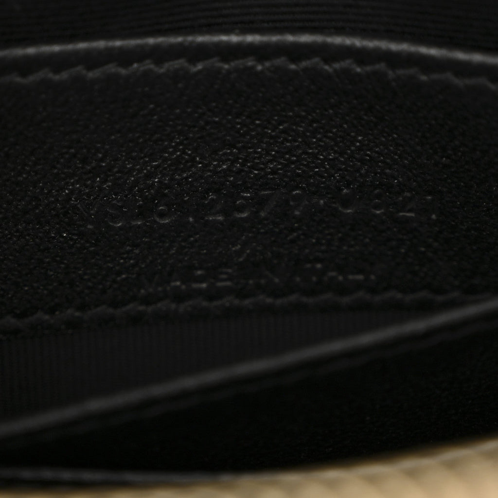 Calfskin Suede Matelasse Monogram Mini Lou Camera Bag Black