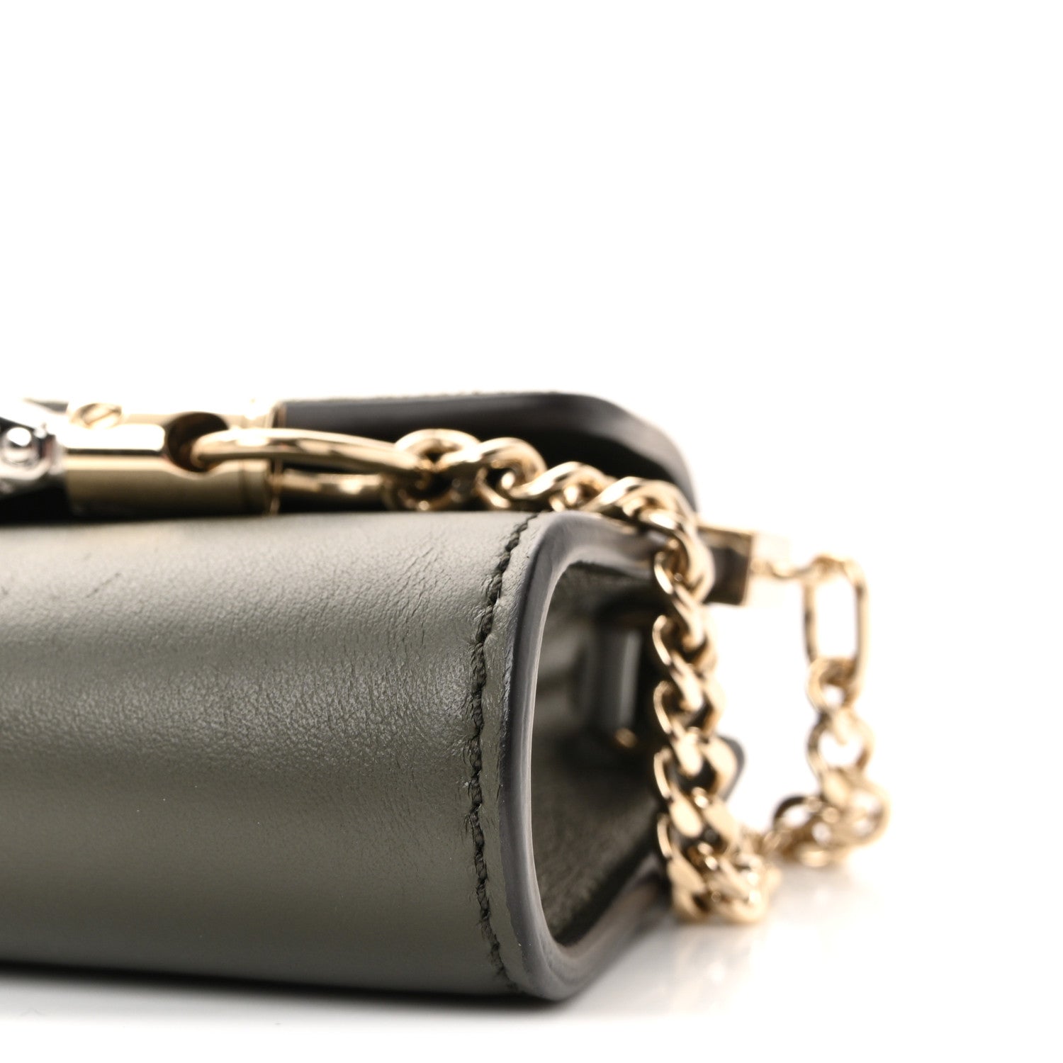 Suede Calfskin Mini Faye Shoulder Bag Deep Forest