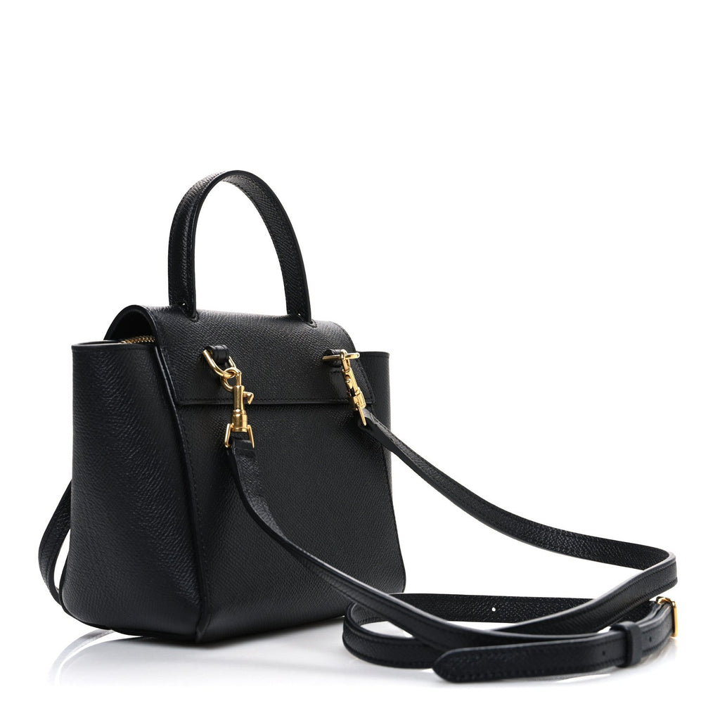 Grained Calfskin Nano Belt Bag Black