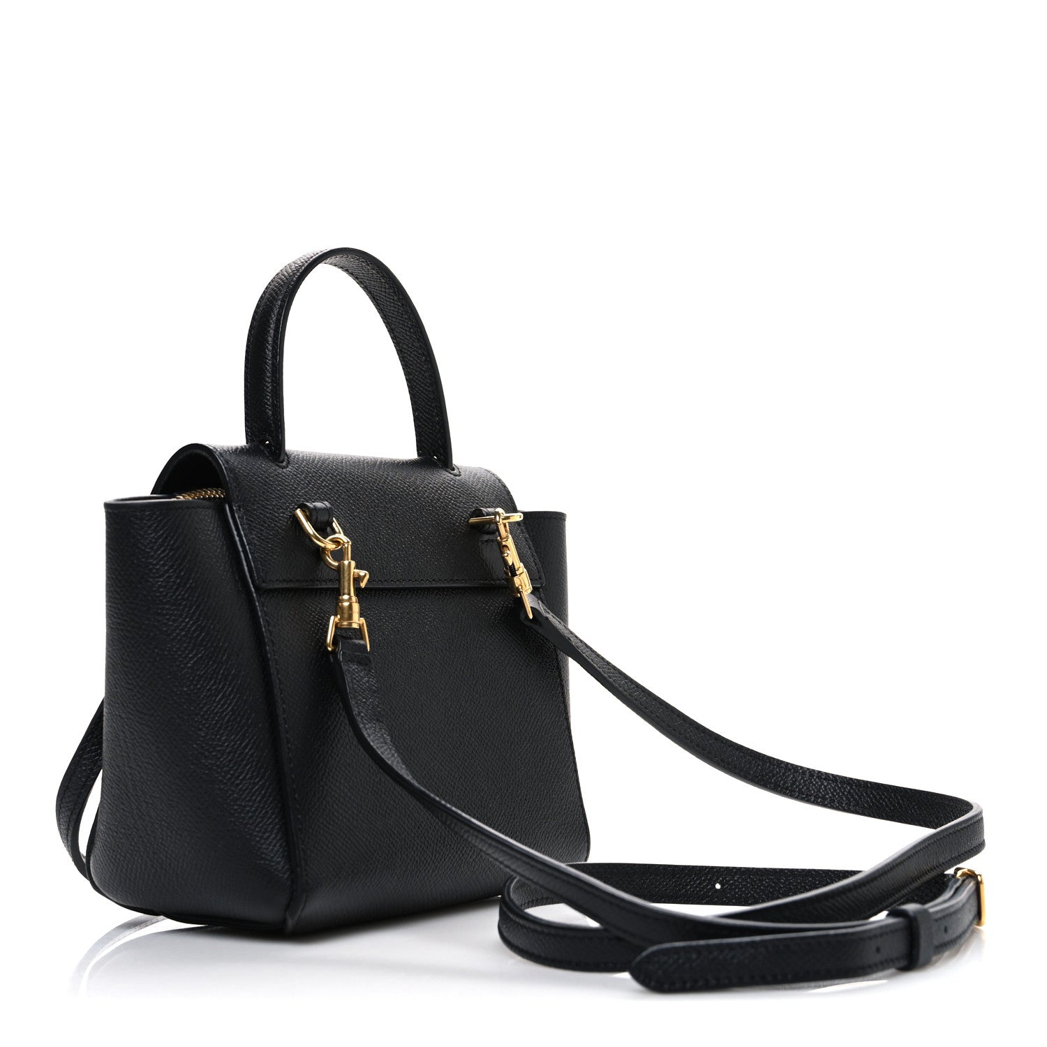 Grained Calfskin Nano Belt Bag Black