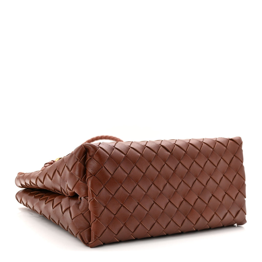 Nappa Intrecciato Small Andiamo Shoulder Bag Sapele